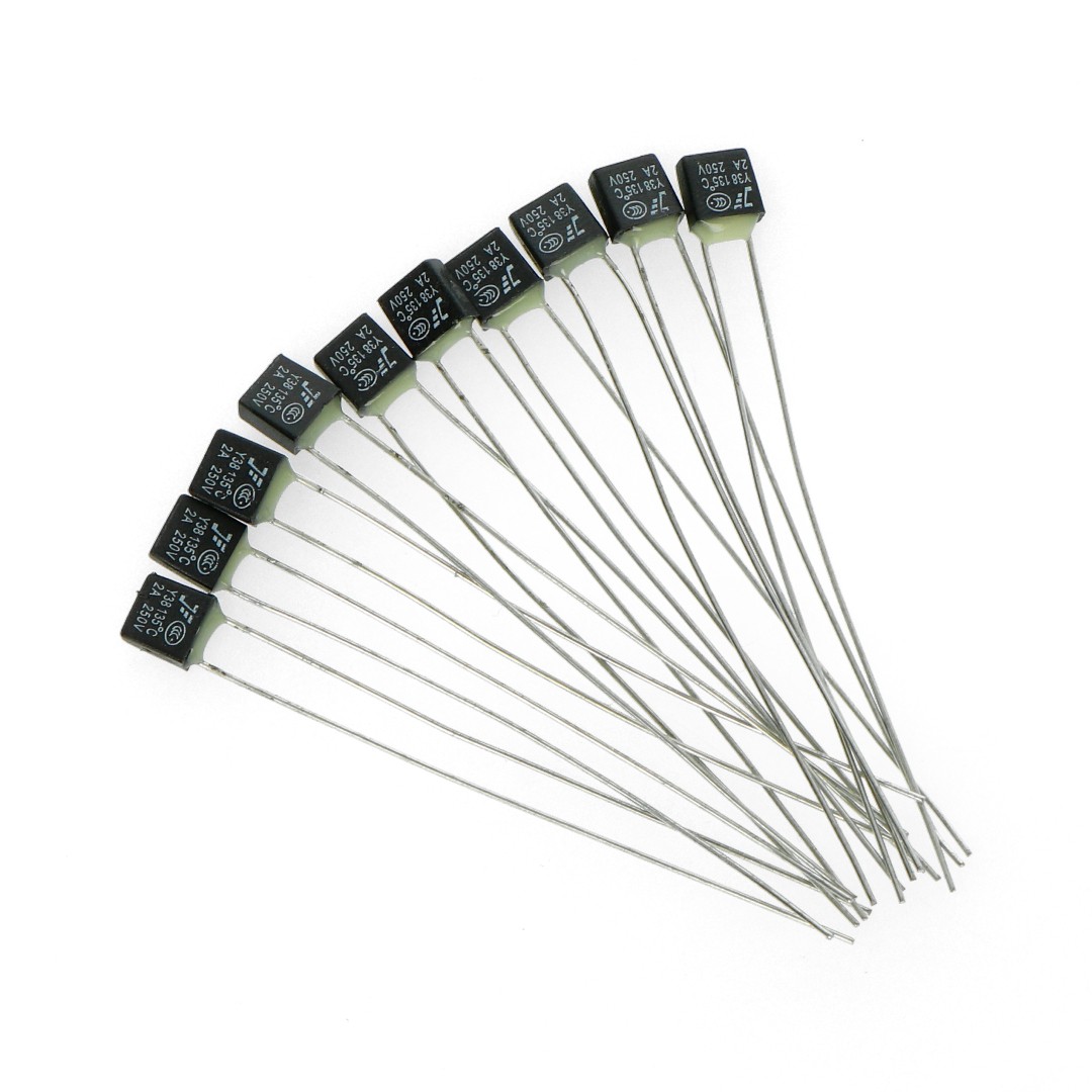 Bezpiecznik termiczny 250V/2A 135°C - 10szt.